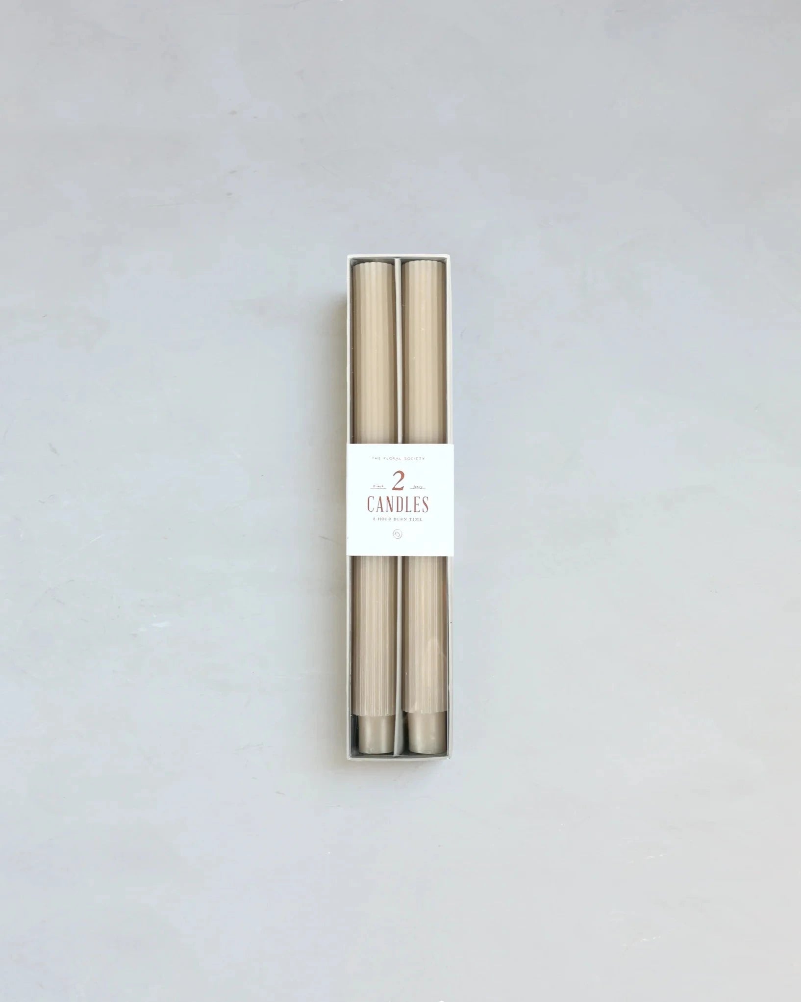 The Floral Society 10" Fancy Taper Candles in Parchment