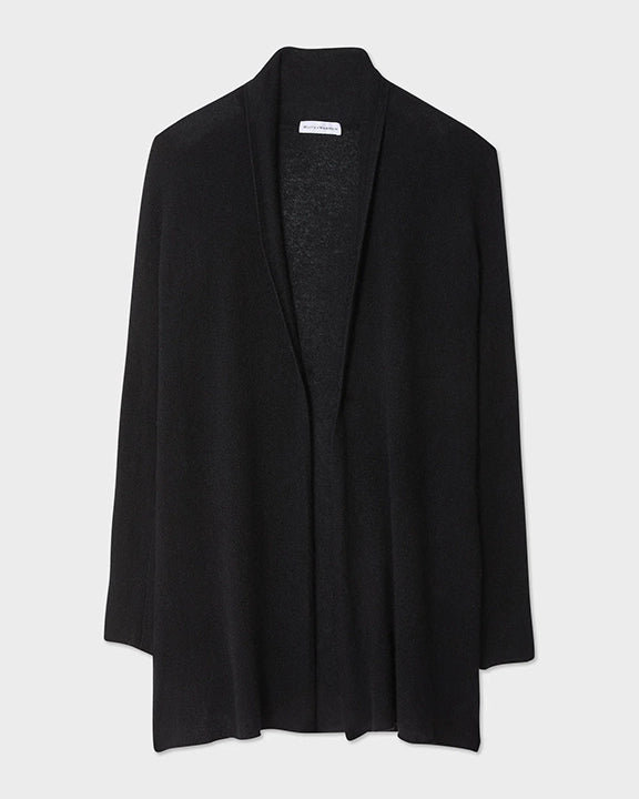 White and Warren Cashmere Trapeze in Black