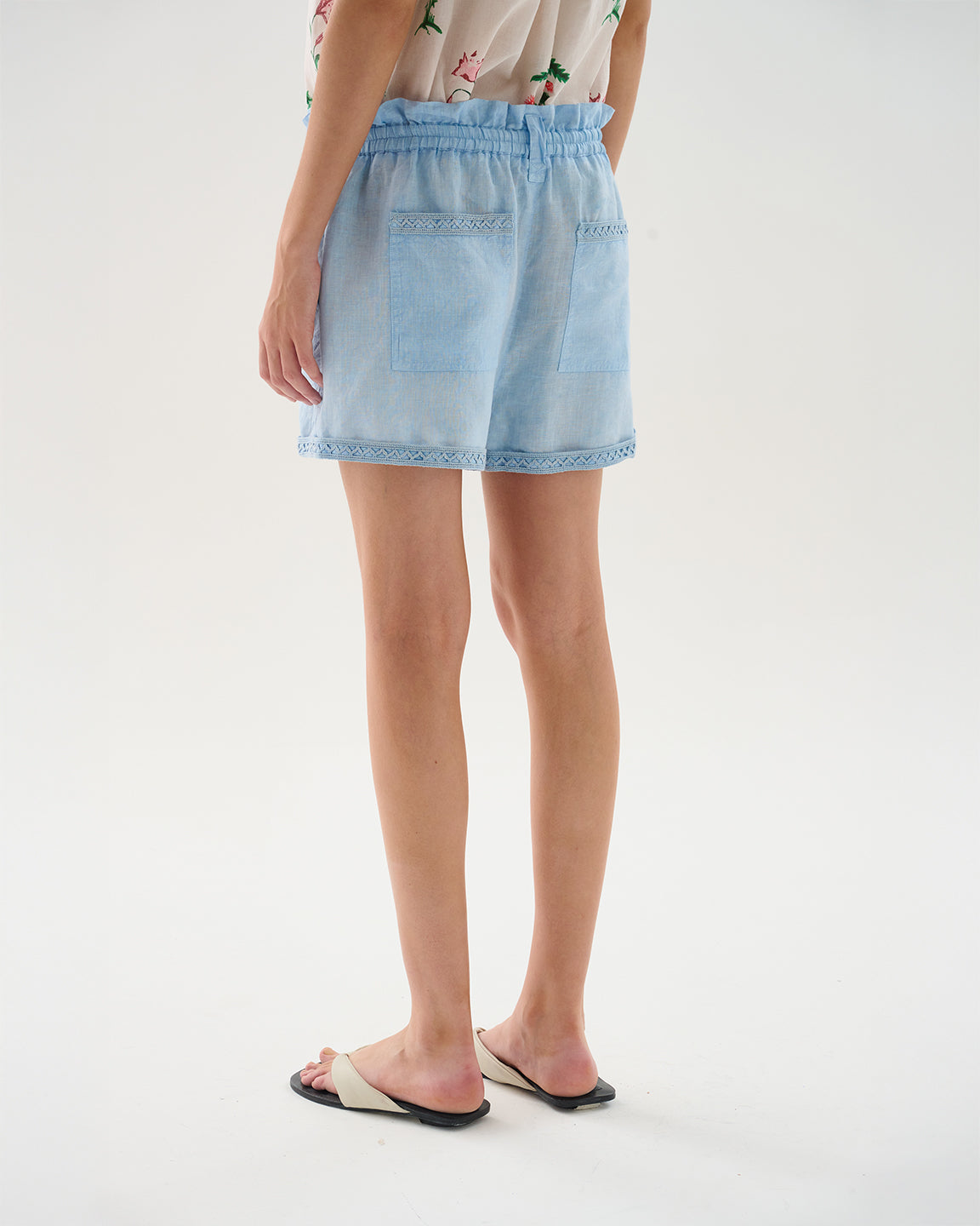 Maria Cher Riobamba Tegan Shorts In Blue Lavender