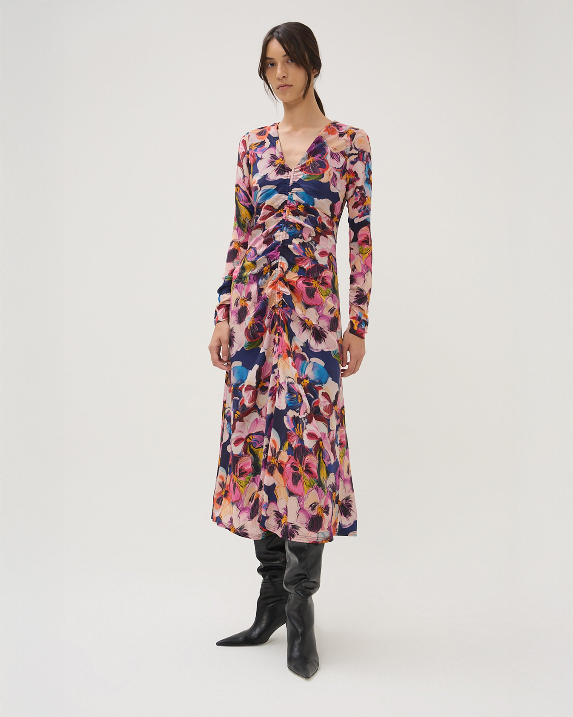 Maria Cher Carroll Kendra Long Dress in Multicolor