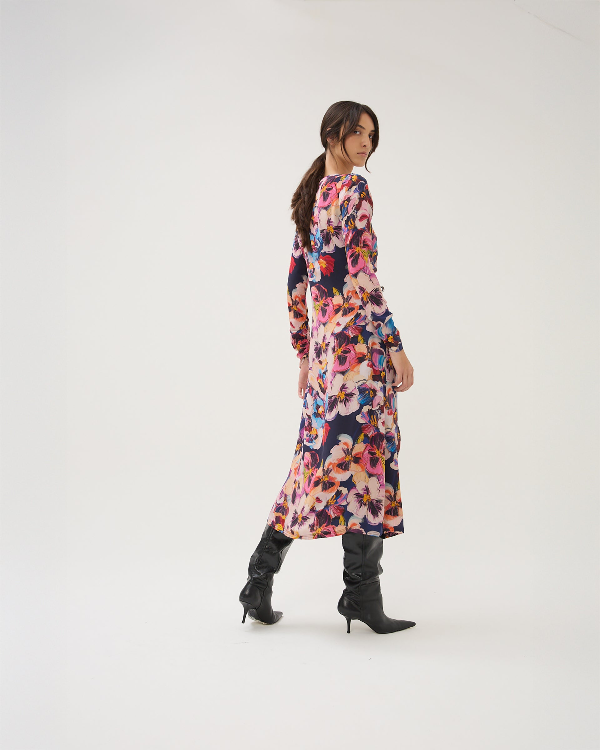 Maria Cher Carroll Kendra Long Dress in Multicolor