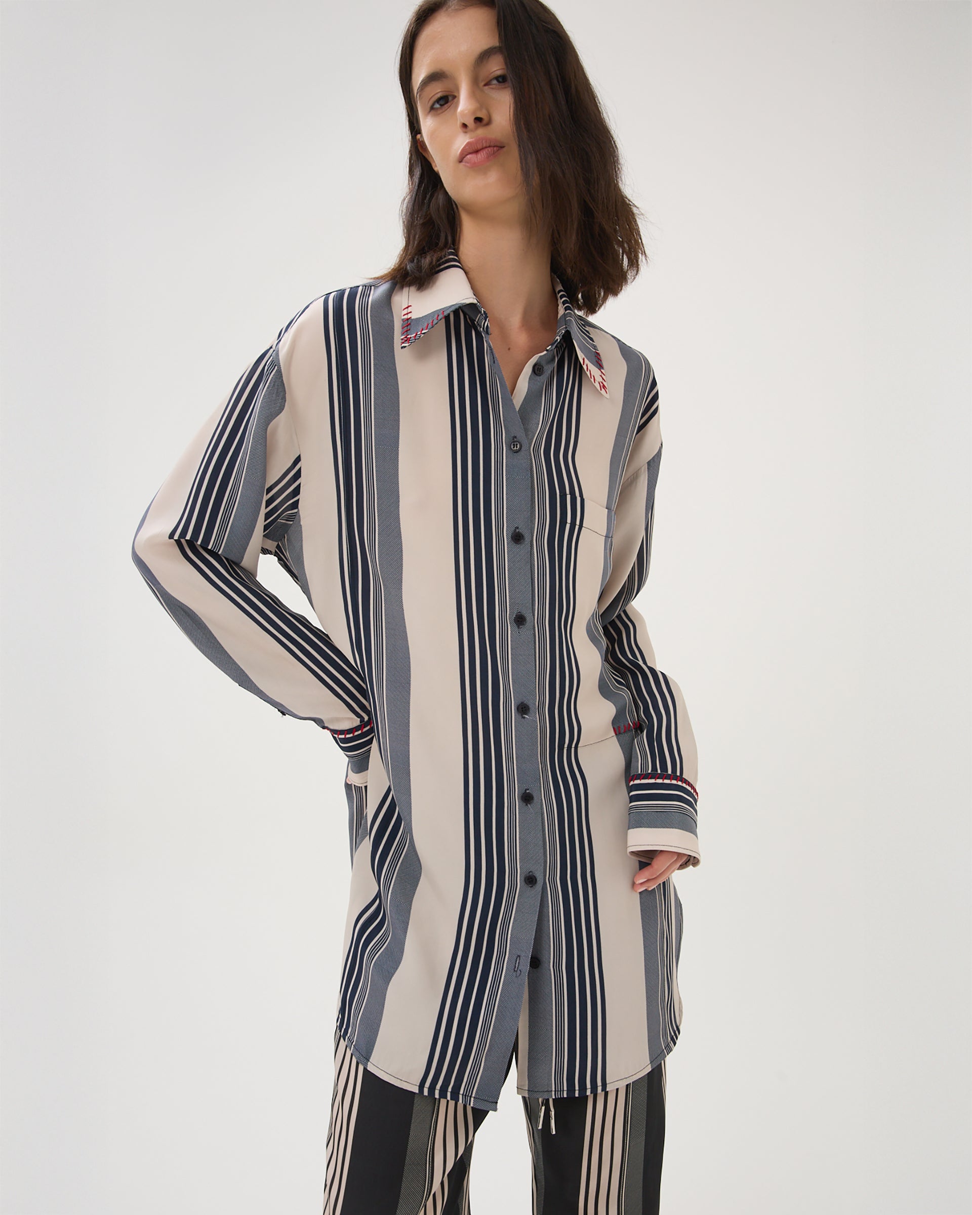 Maria Cher Jim Ari Shirt Marine