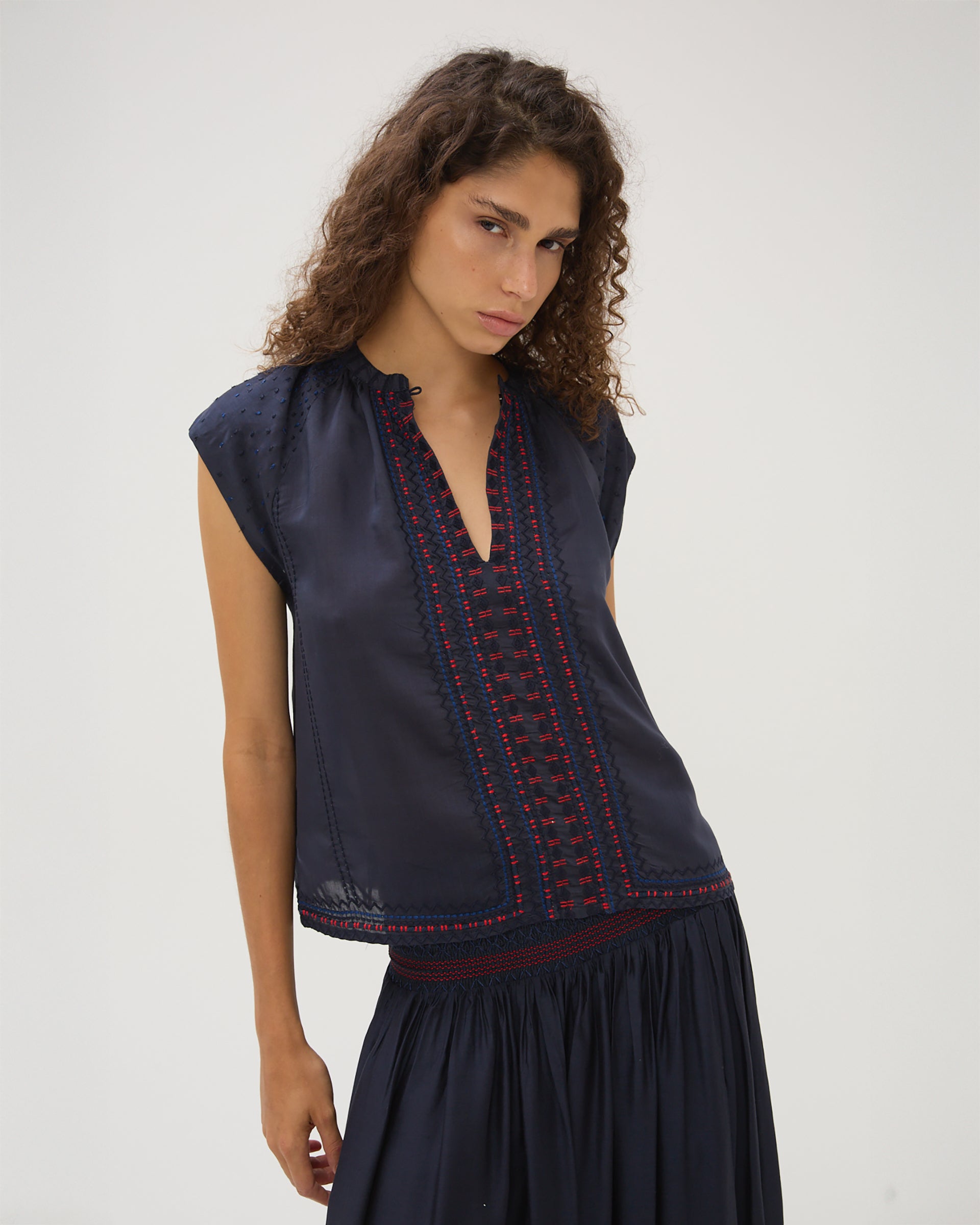 Maria Cher Joan Monica Top Marine