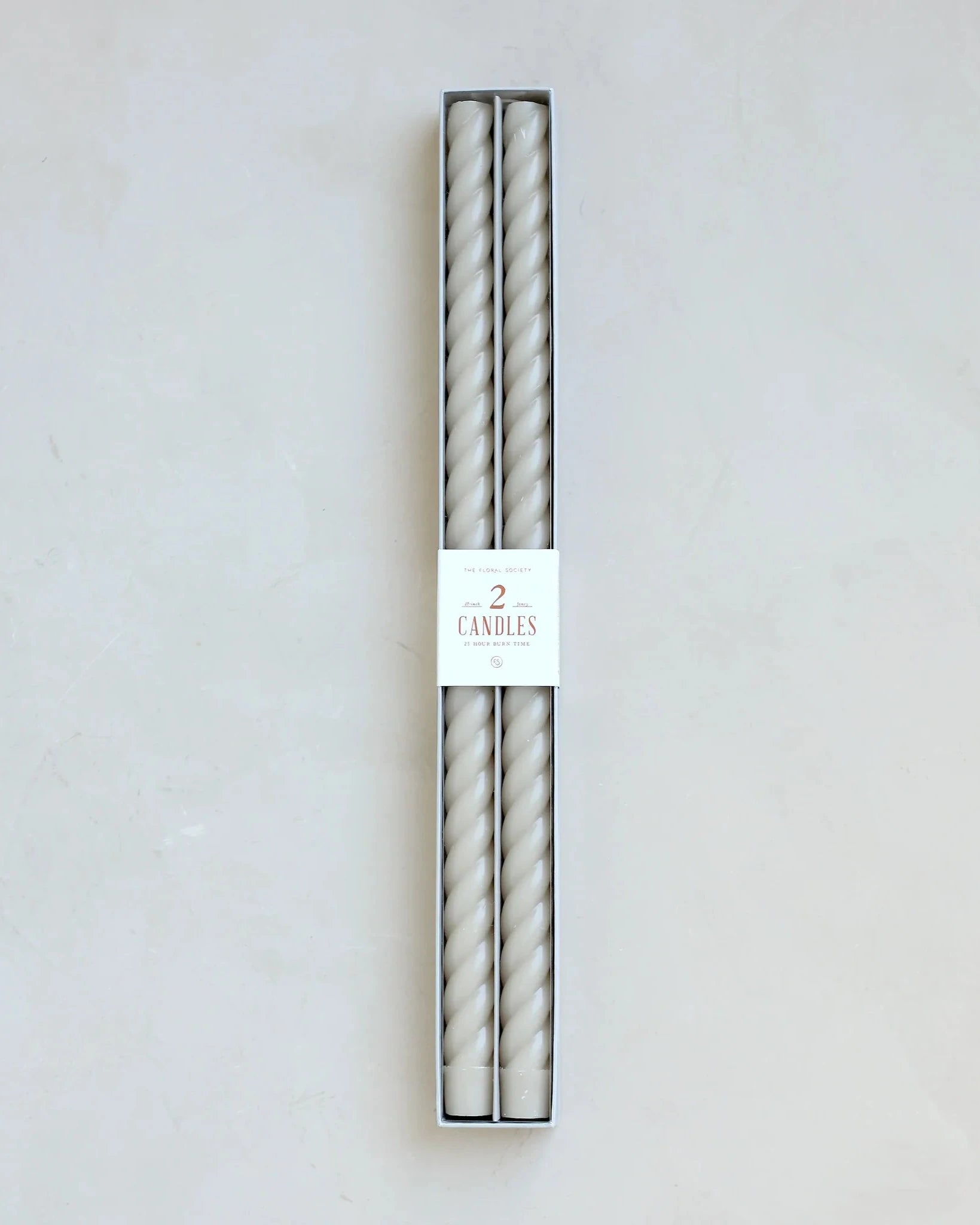 The Floral Society 18" Fancy Taper Candles in Parchment