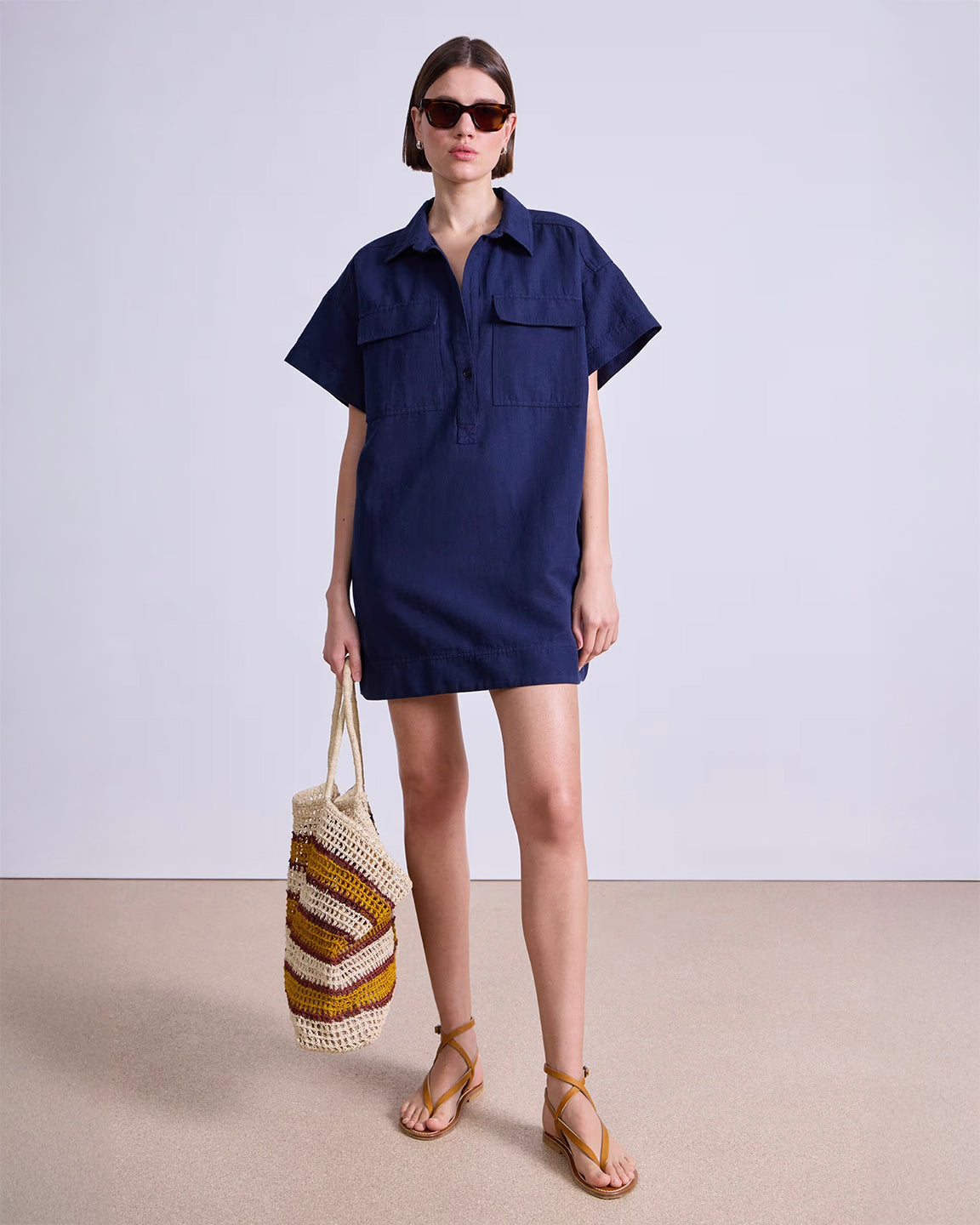 Stefana Shift Dress L / Navy Stefana Shift Dress L / Navy