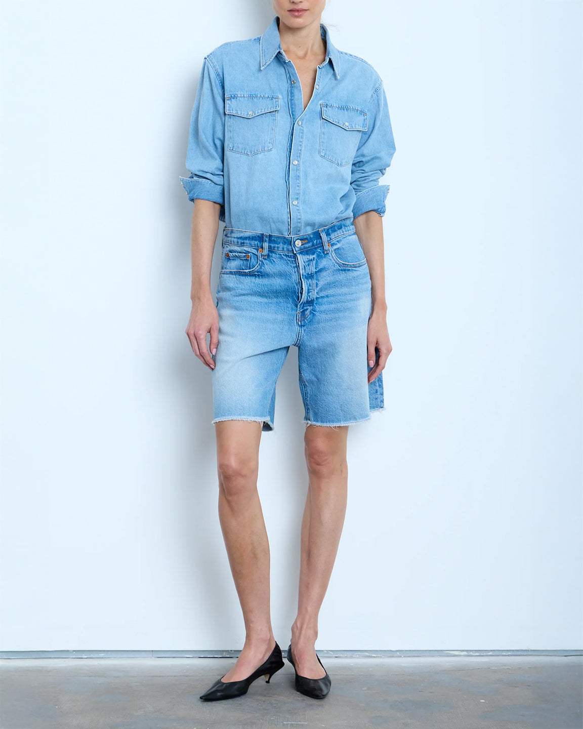 Betro Simone Brooke Boyfriend Short In Euclid Wash