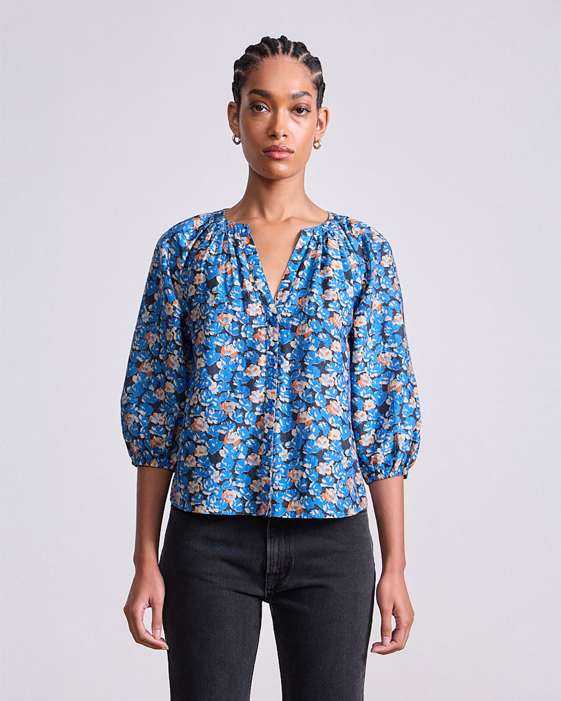 Apiece Apart Mitte Top in Florette Blue