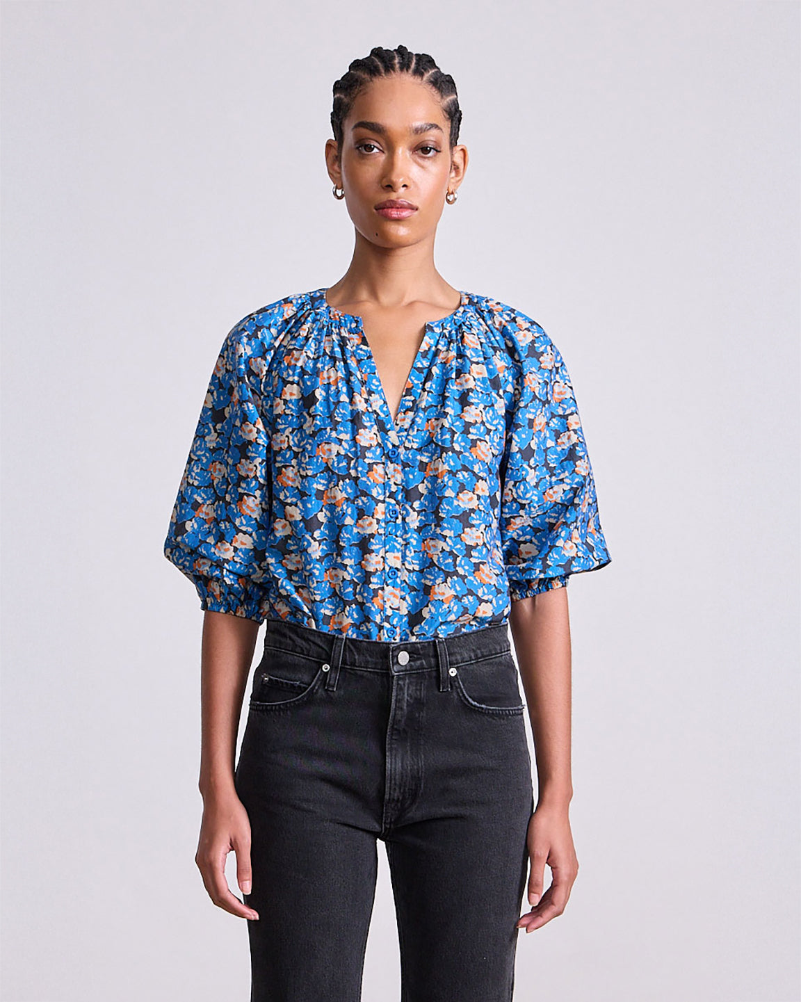 Apiece Apart Mitte Top in Florette Blue
