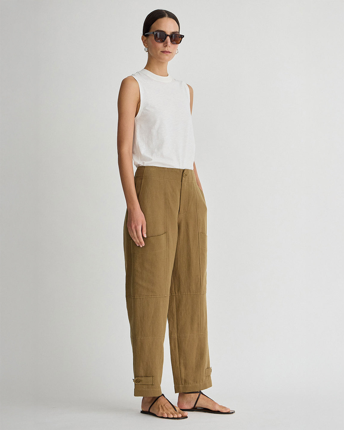 Apiece Apart Juna Cargo Pant in Tobacco or Black