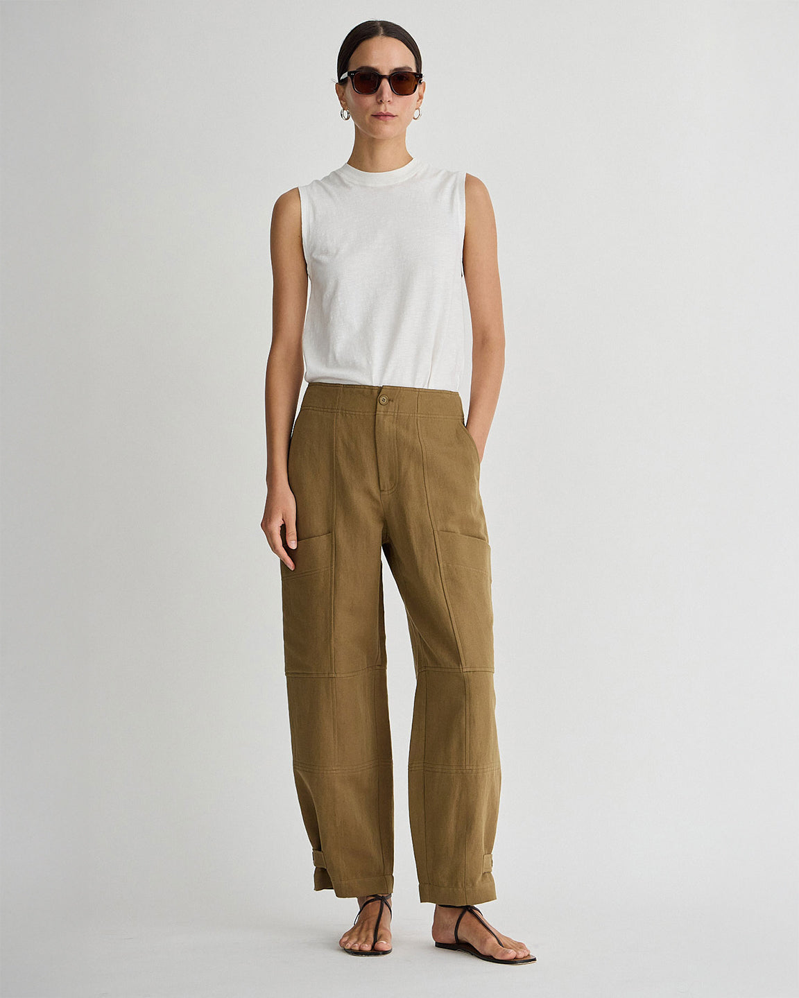 Apiece Apart Juna Cargo Pant in Tobacco or Black