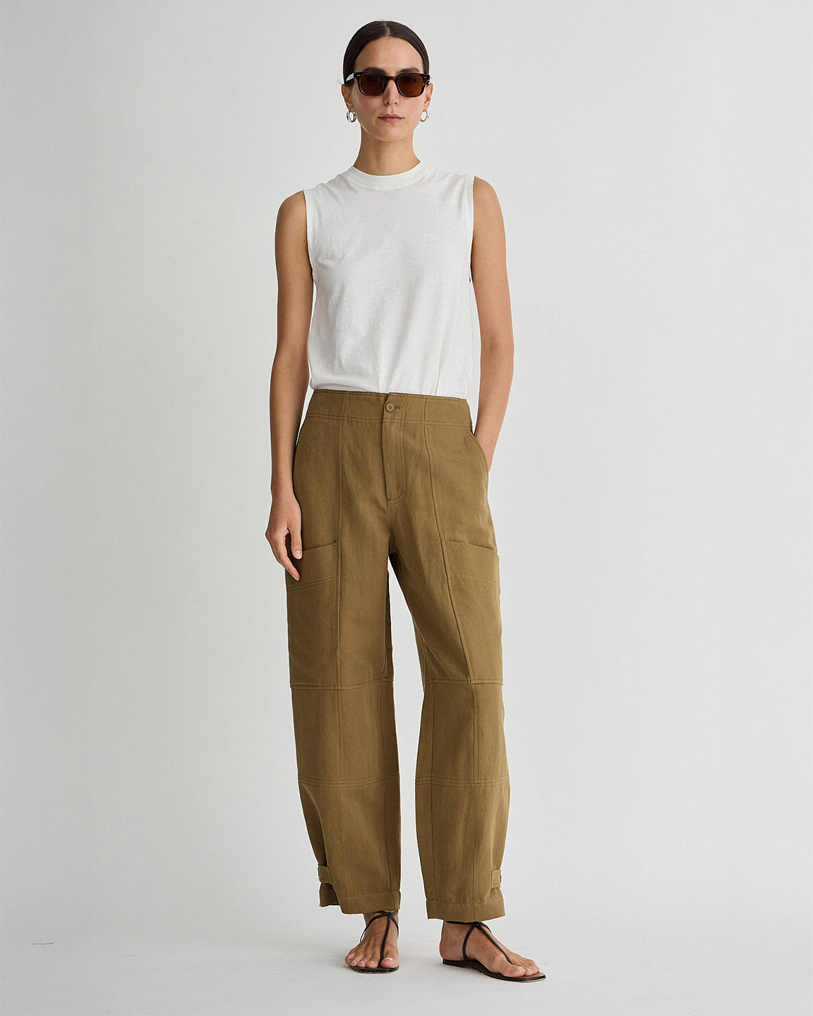 Apiece Apart Juna Cargo Pant in Tobacco or Black