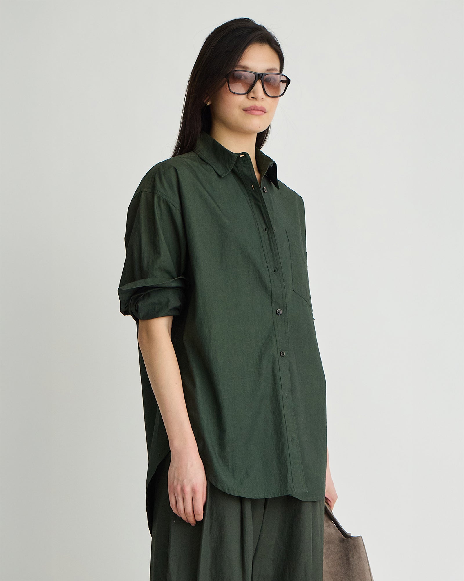 Apiece Apart Oversized Button Down in Rosin