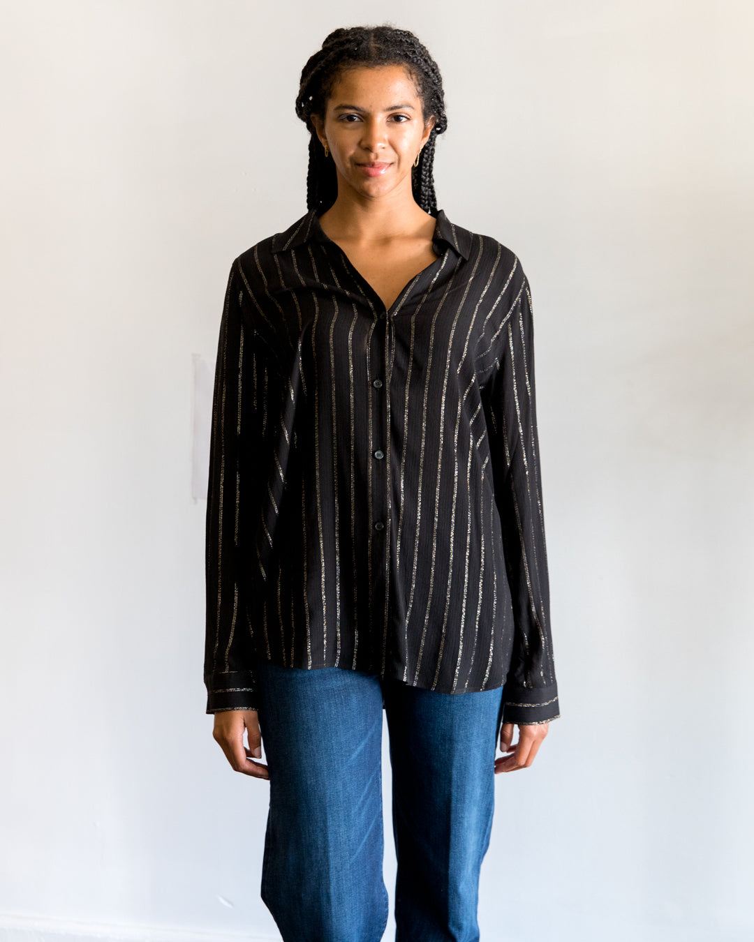 Sanctuary Metallic Shirt in Black