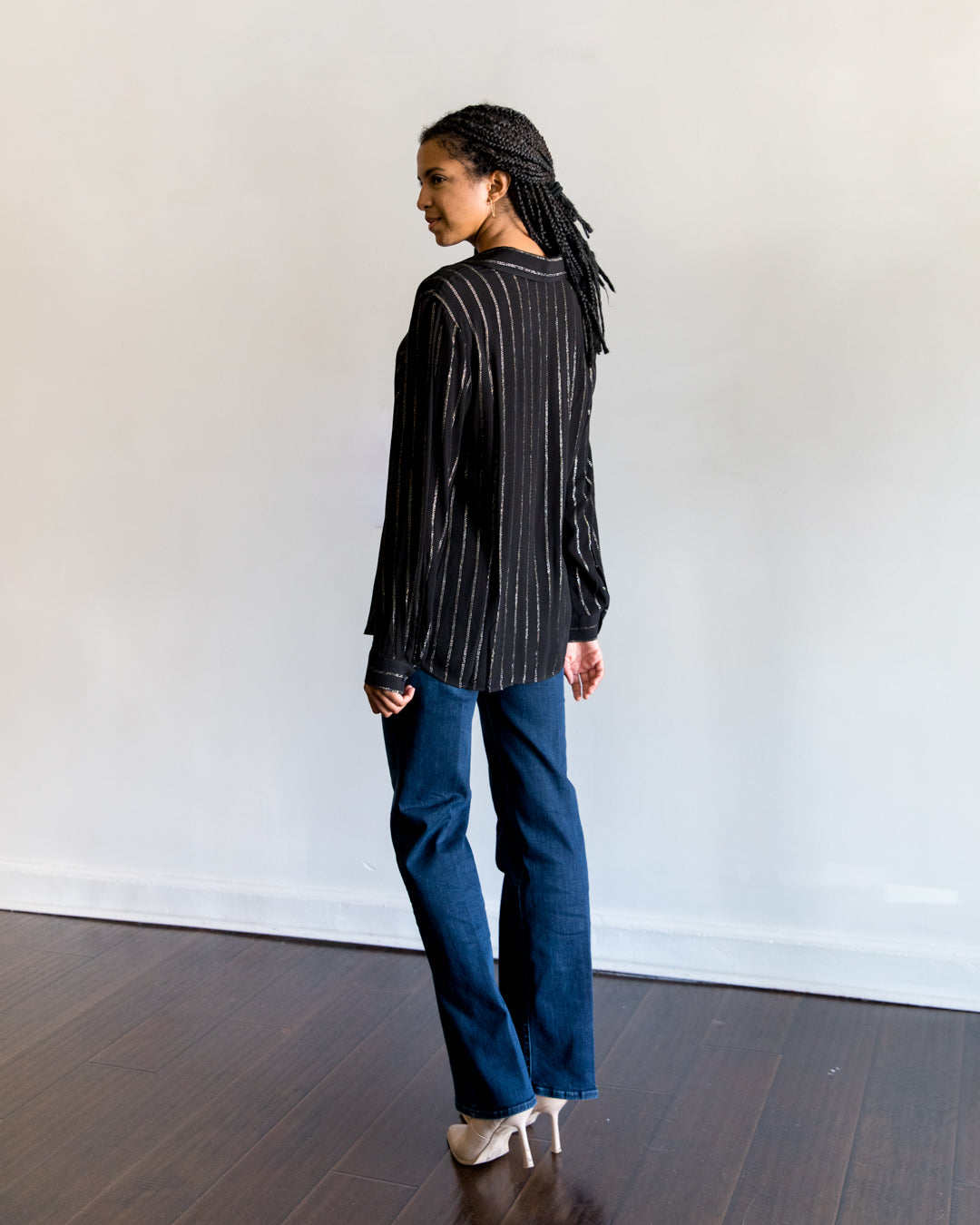 Sanctuary Metallic Shirt in Black