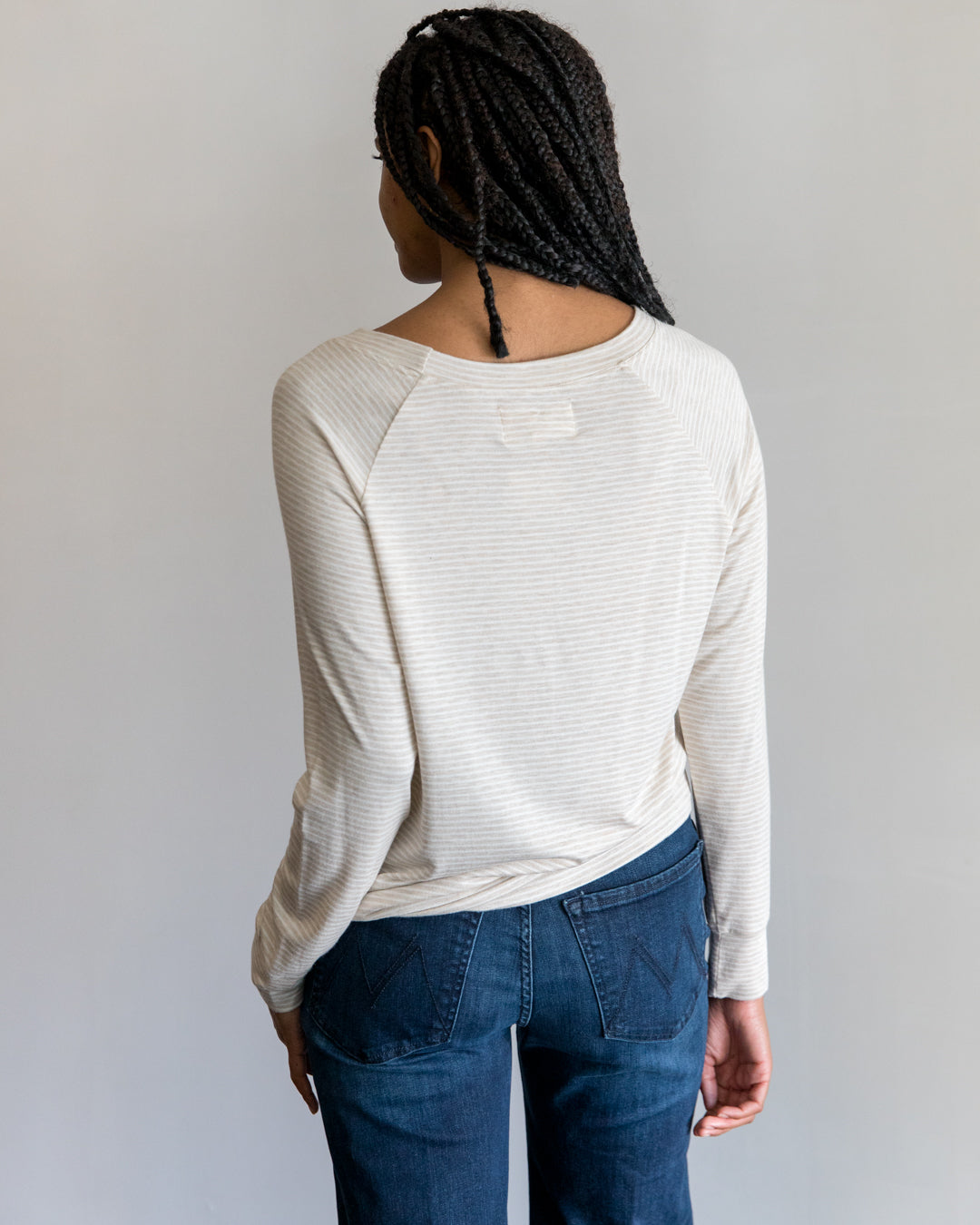 Wheat Bel Air Sweatshirt in Oatmeal Stripe