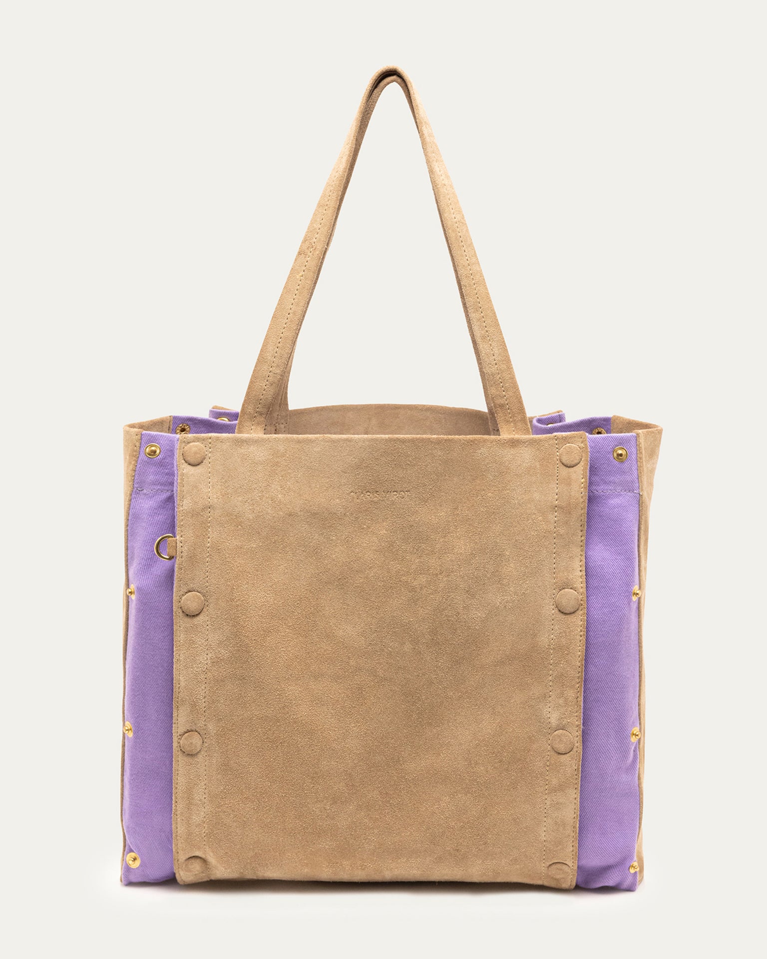 Claris Virot Joseph Bag in Off White and Lavender Leather