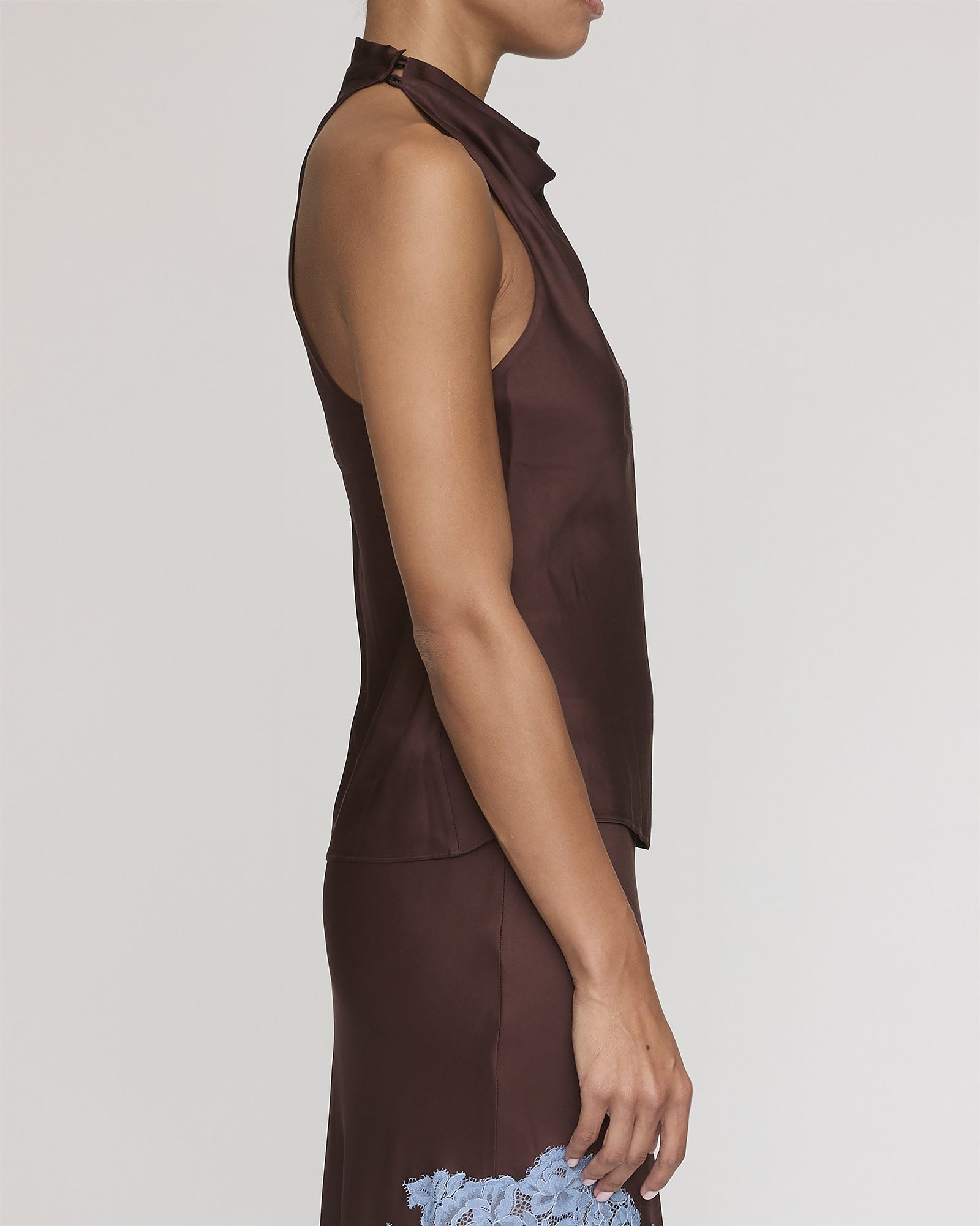 A.L.C. Rose Top In Ganache/French Blue