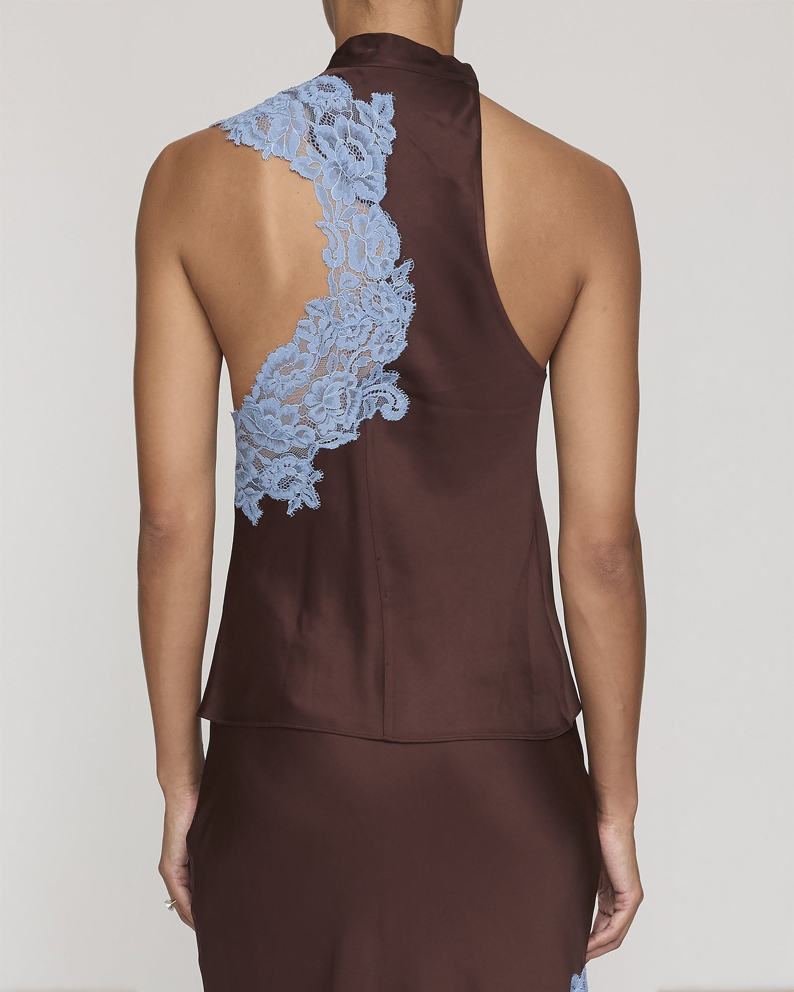 A.L.C. Rose Top In Ganache/French Blue