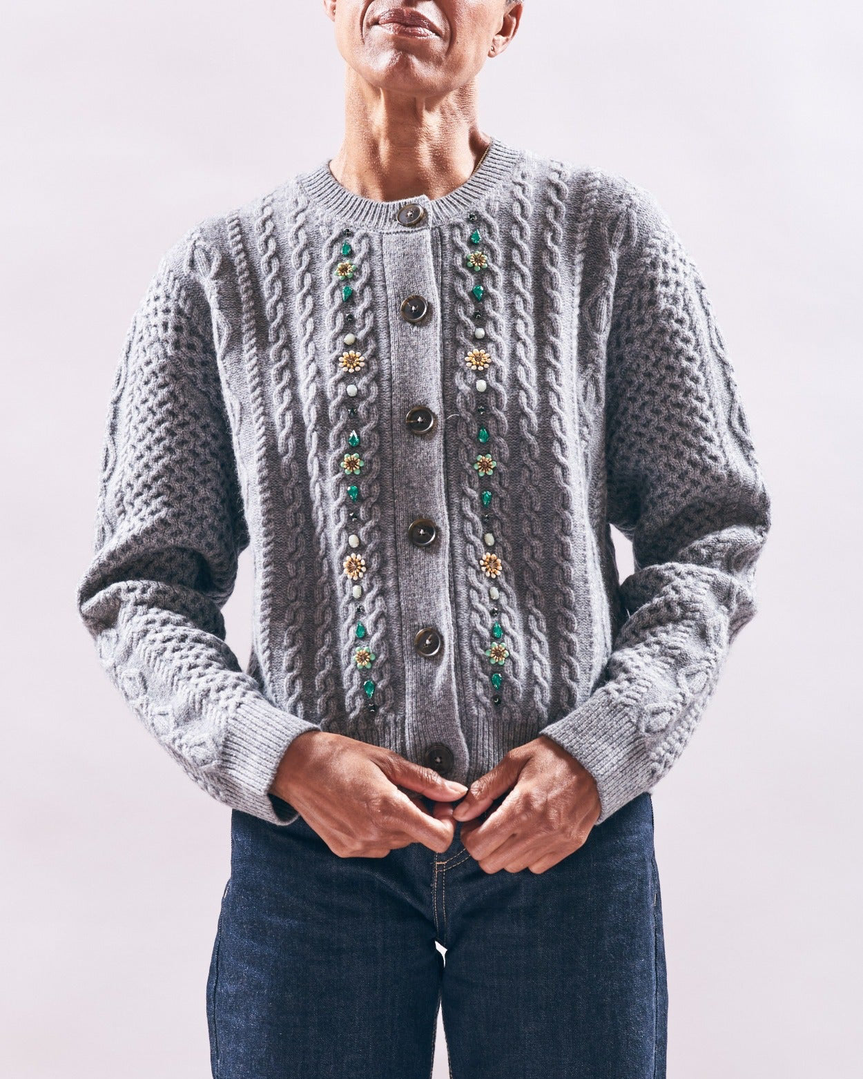 Jewel Cable Cardigan