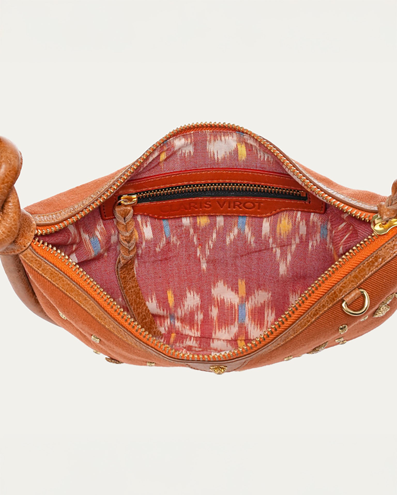 Claris Virot Little Chris Bag in Terracotta Fabric
