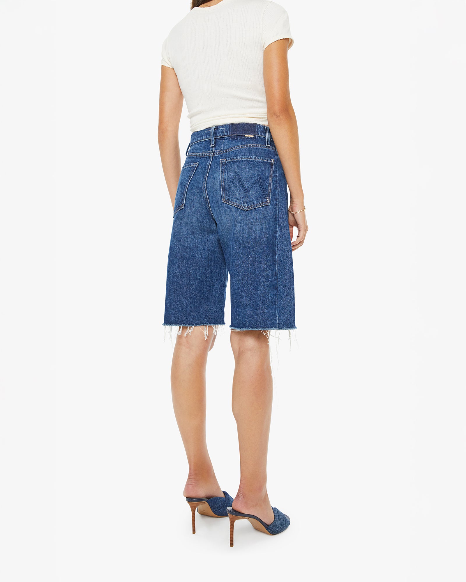 Mother Denim The Half-Pipe Bermuda Fray in Did You Bring Me Anything