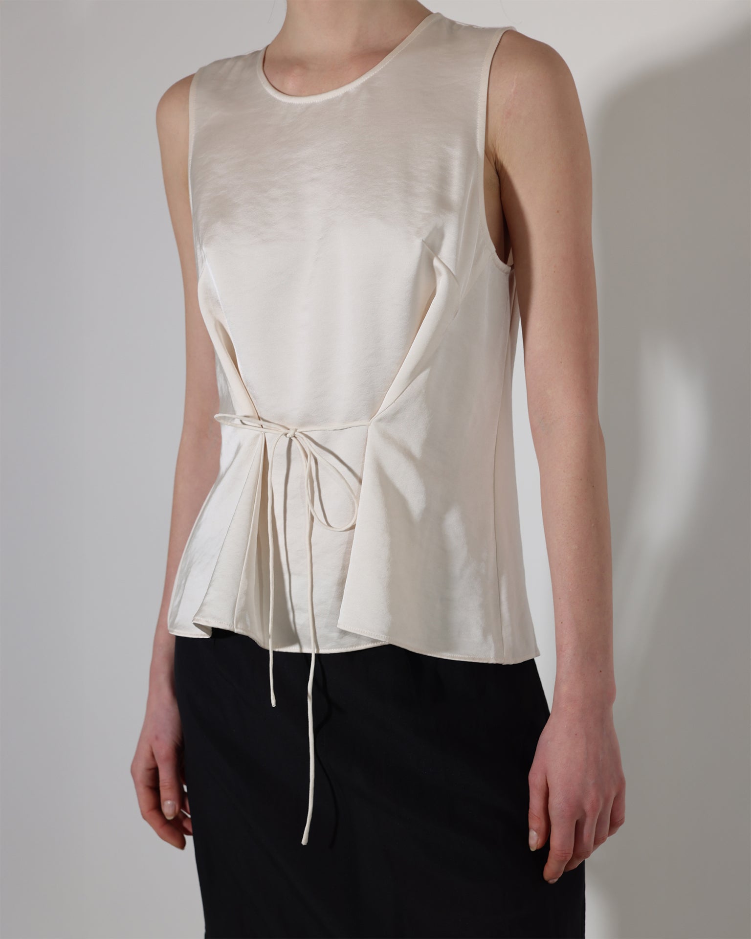 Saint Art Benson Charmeuse Top in Ivory