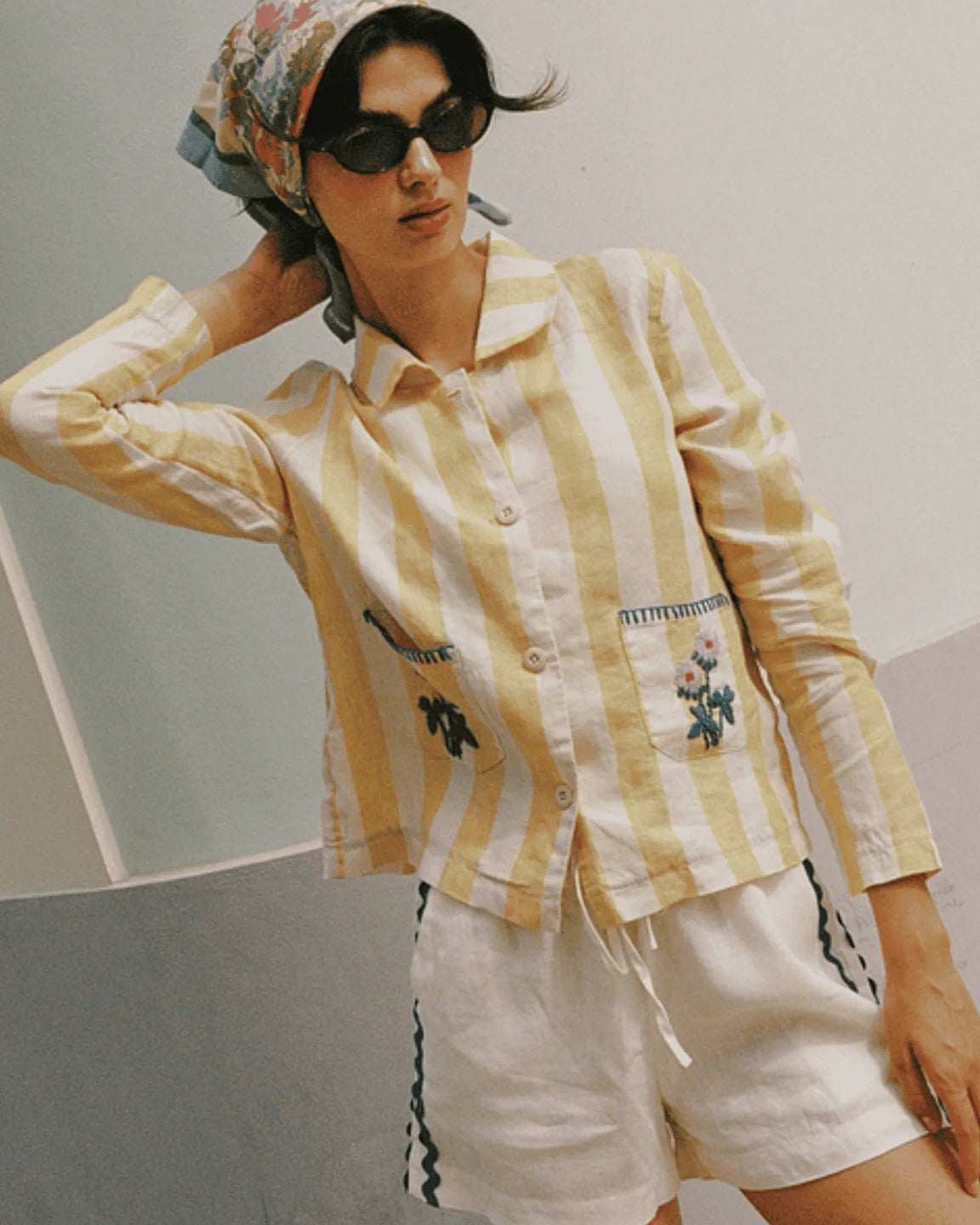 Trovata Birds of Paradis Leni Jacket Faro Stripe