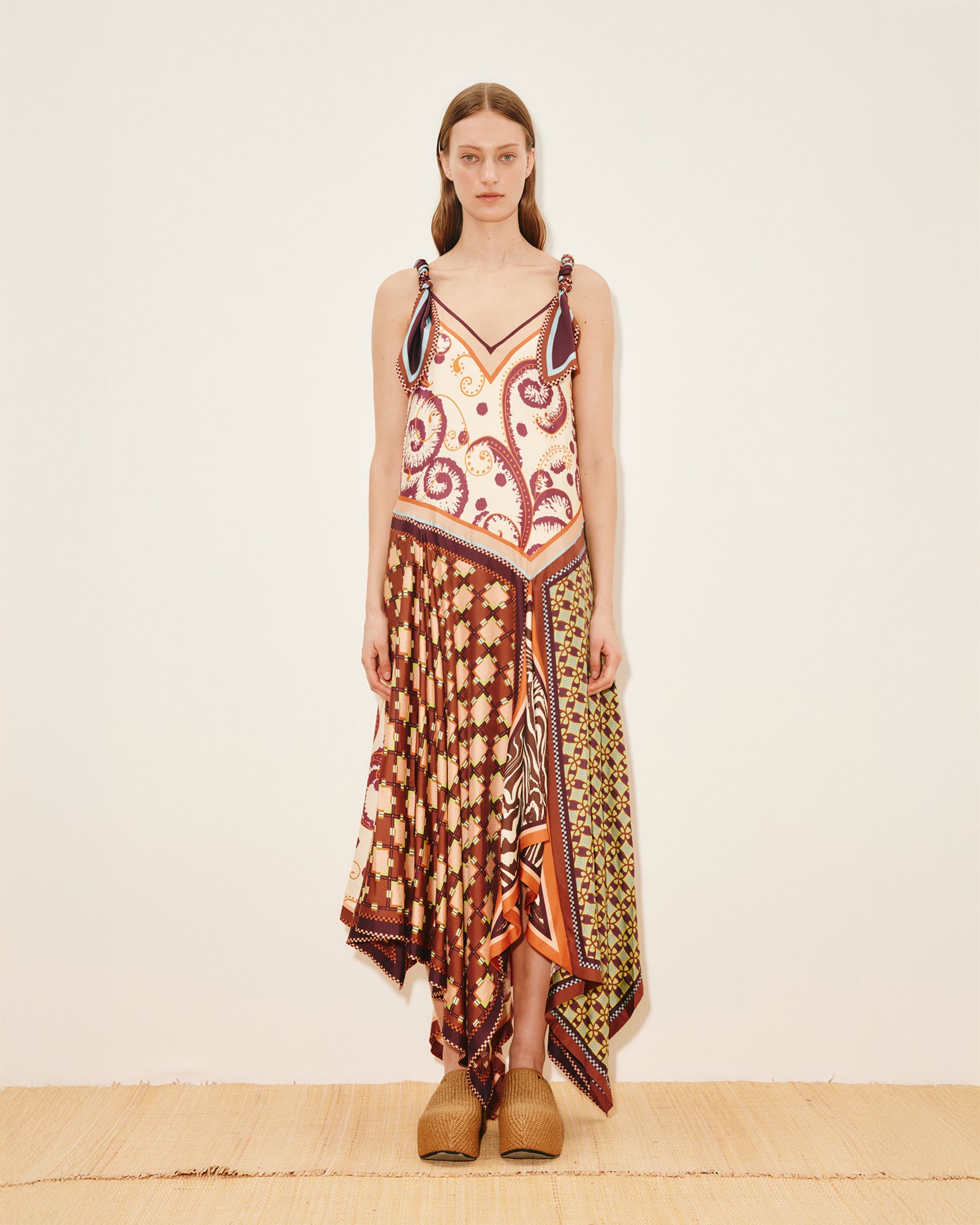 Alemais Wilson Silk Midi Dress in Multi