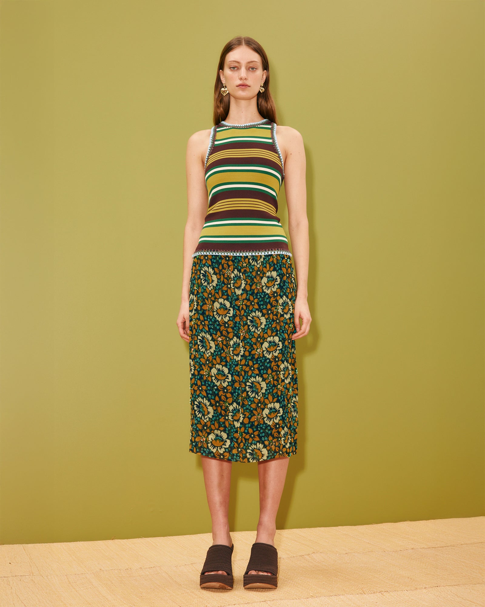 Alemais Clover Knit Top in Stripe