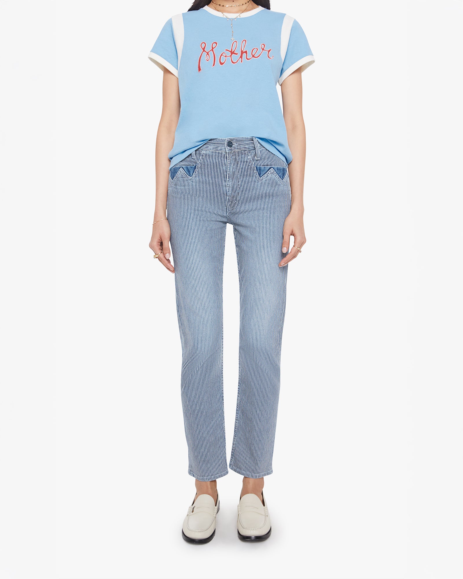 Mother The Boxy Goodie Inset in Mother Script