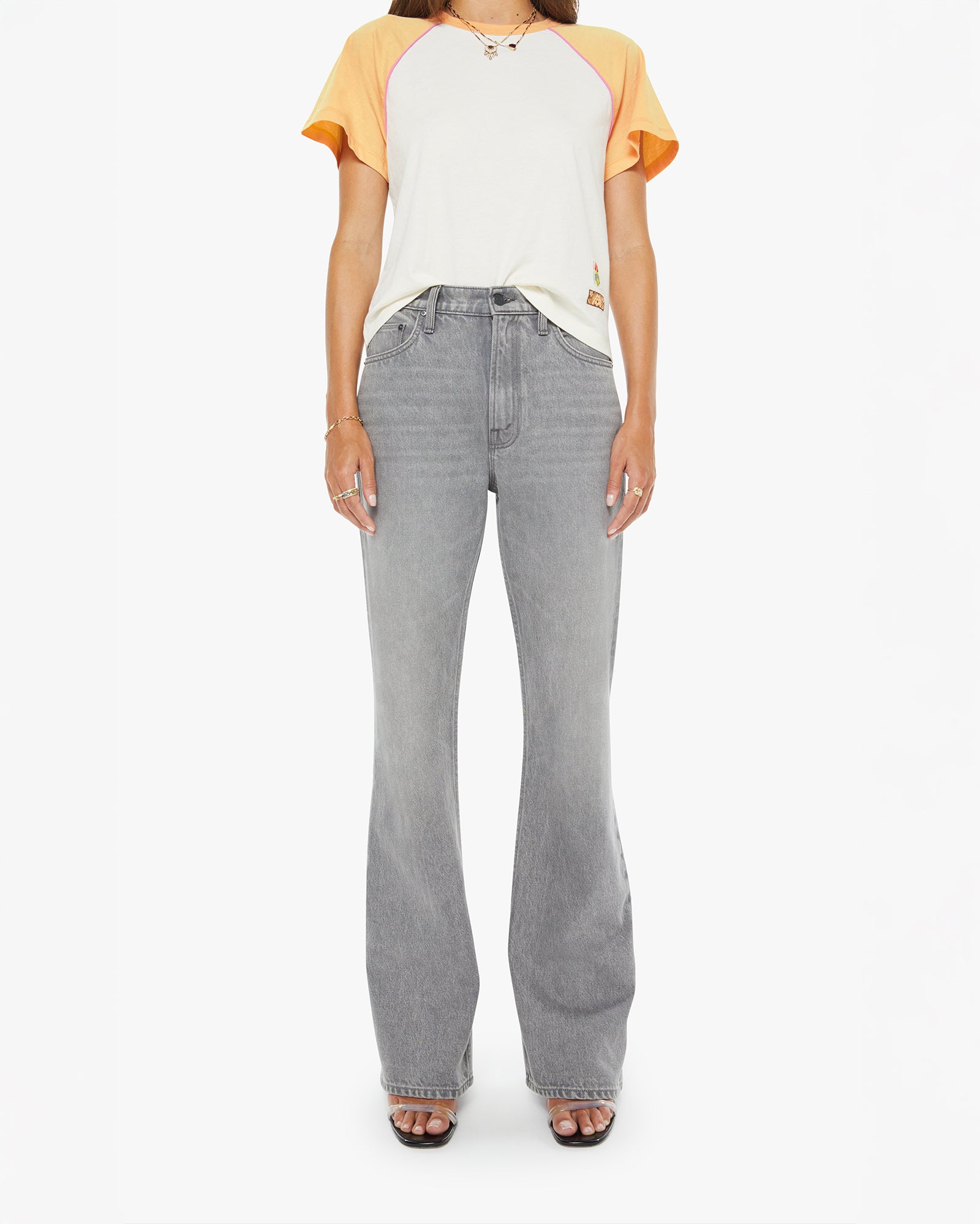 Mother The Half Square Antique White Tee