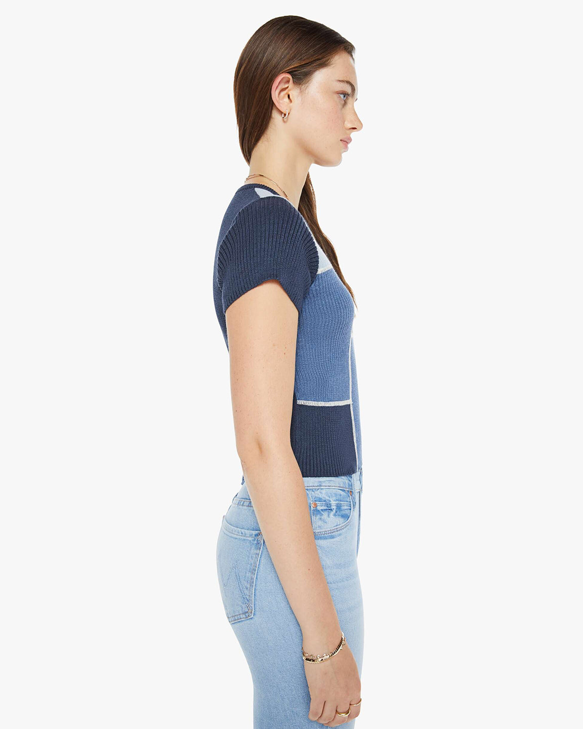 Mother The Block Rib Tee in Patching Things Up