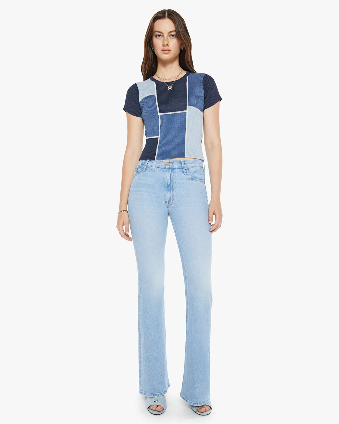 Mother The Block Rib Tee in Patching Things Up