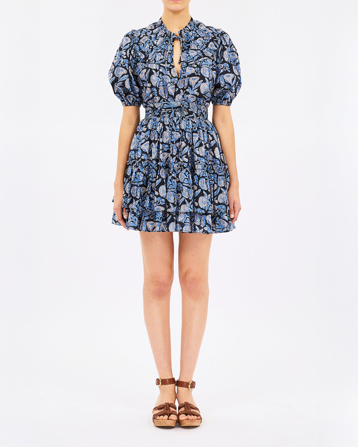 Ulla Johnson Elvie Short Sleeve Cotton Top in Zinnia or Meadow