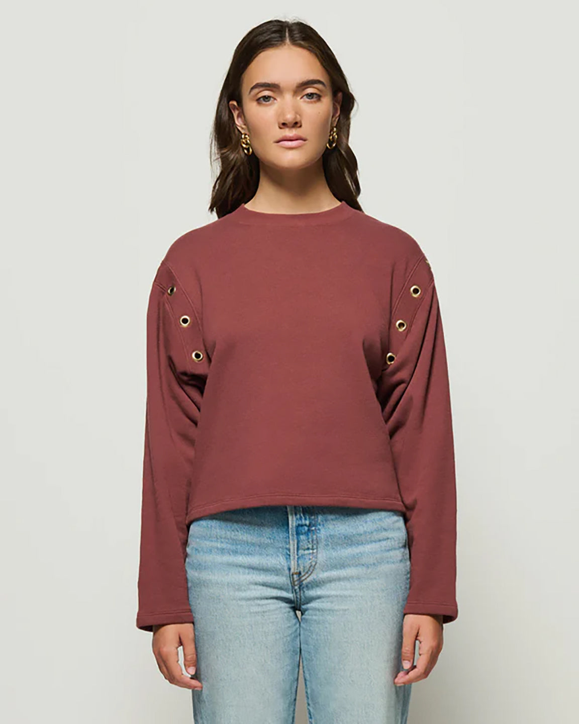Nation Arlem Sweatshirt in Brunette