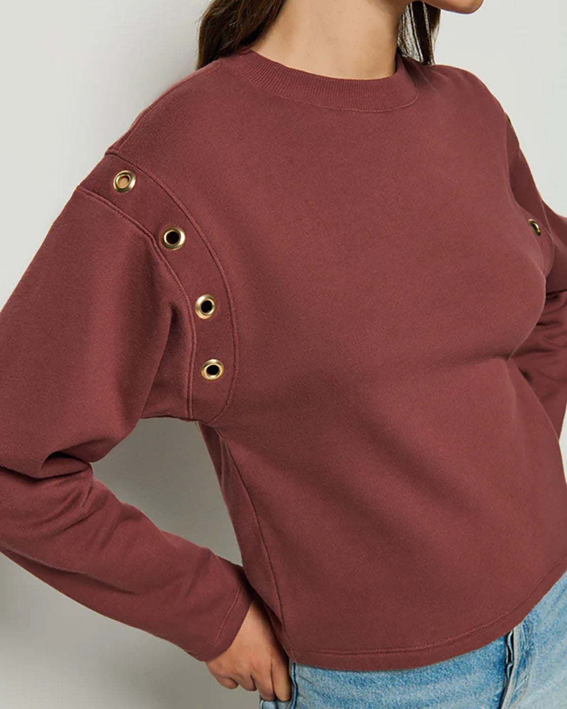 Nation Arlem Sweatshirt in Brunette