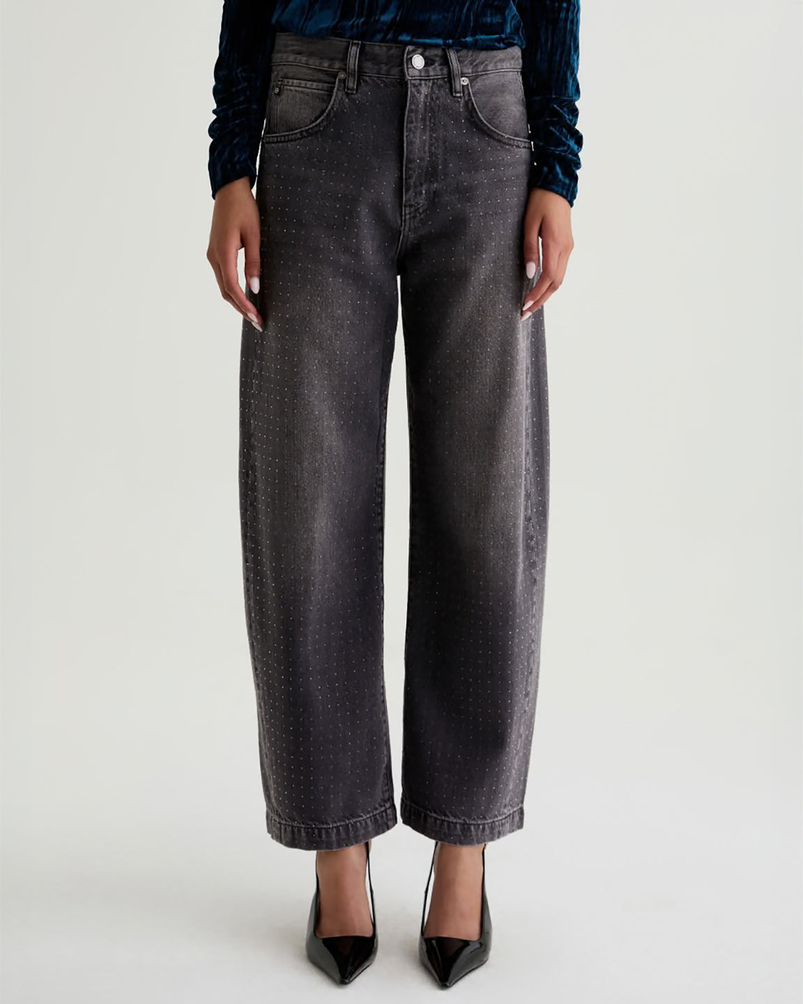 AG Hattie High-Rise Barrel Jean In Star Light