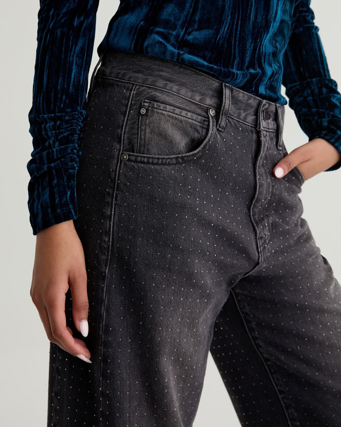 AG Hattie High-Rise Barrel Jean In Star Light
