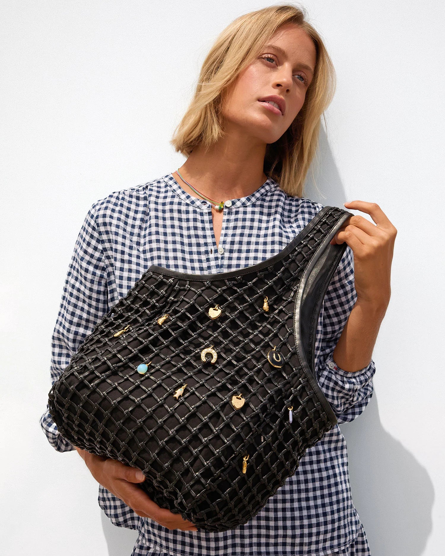 Clare V. Bando in Black Knot Woven Leather
