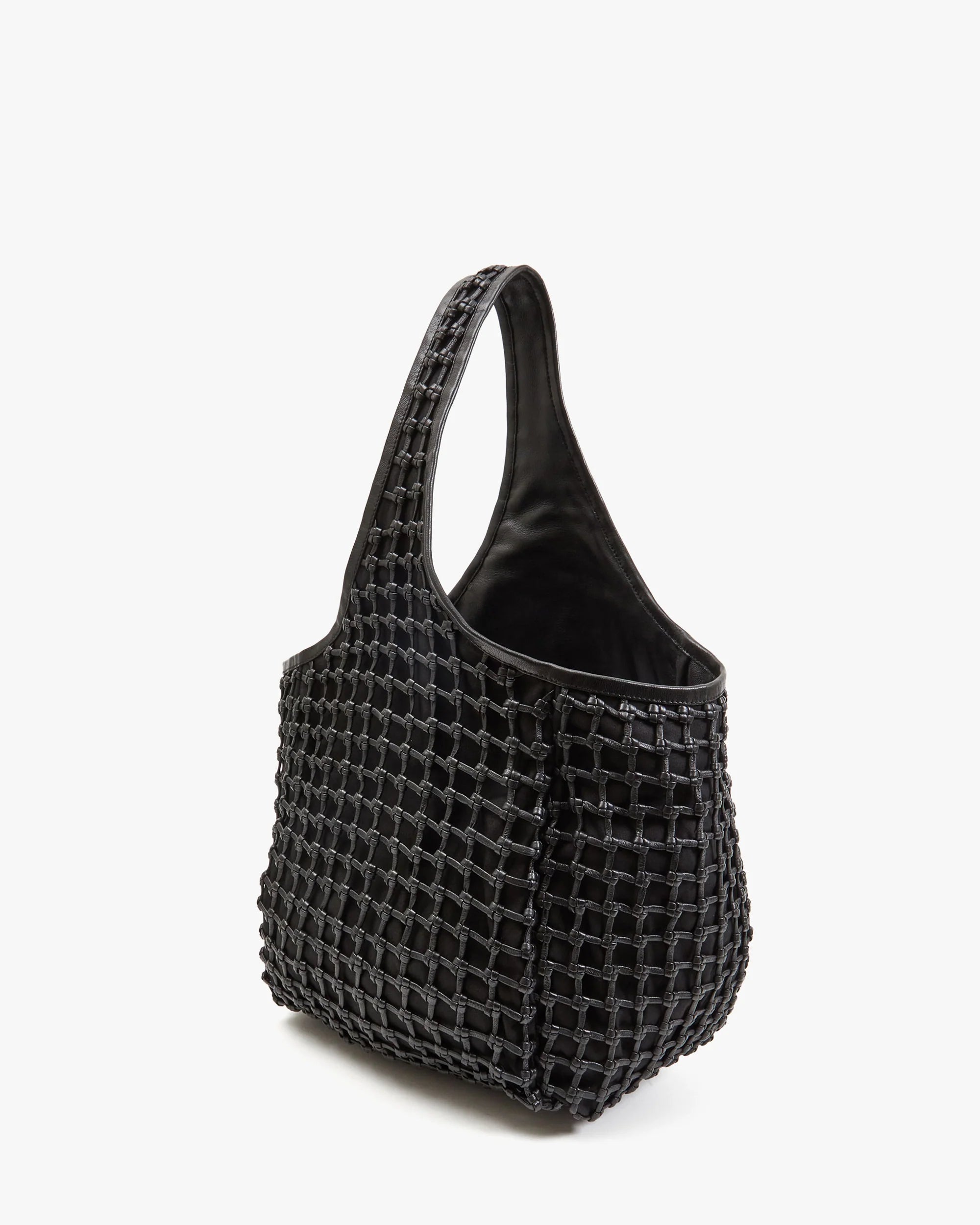 Clare V. Bando in Black Knot Woven Leather