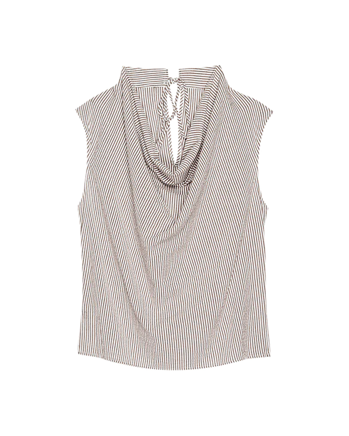 Nation Cille Cowl Neck Tank in Praline Stripe