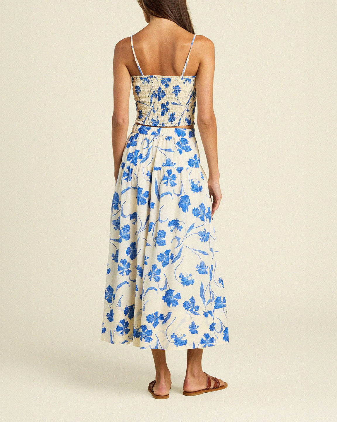 Trovata Birds of Paradis Summer Top in Blue Iris