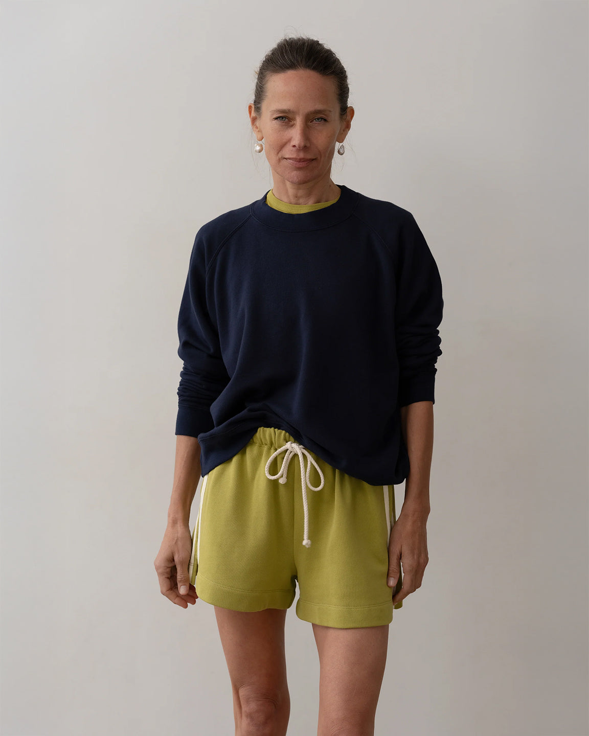 Donni. The Eco-Terry Crewneck in Navy