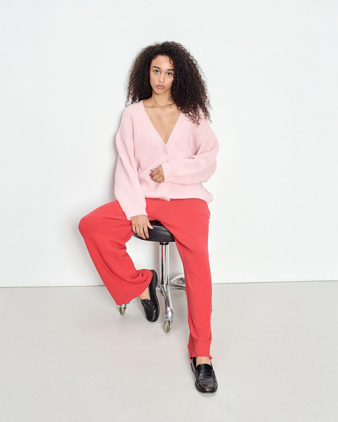 American Vintage East Cardigan in Cotton Candy Melange or Pearl Melange