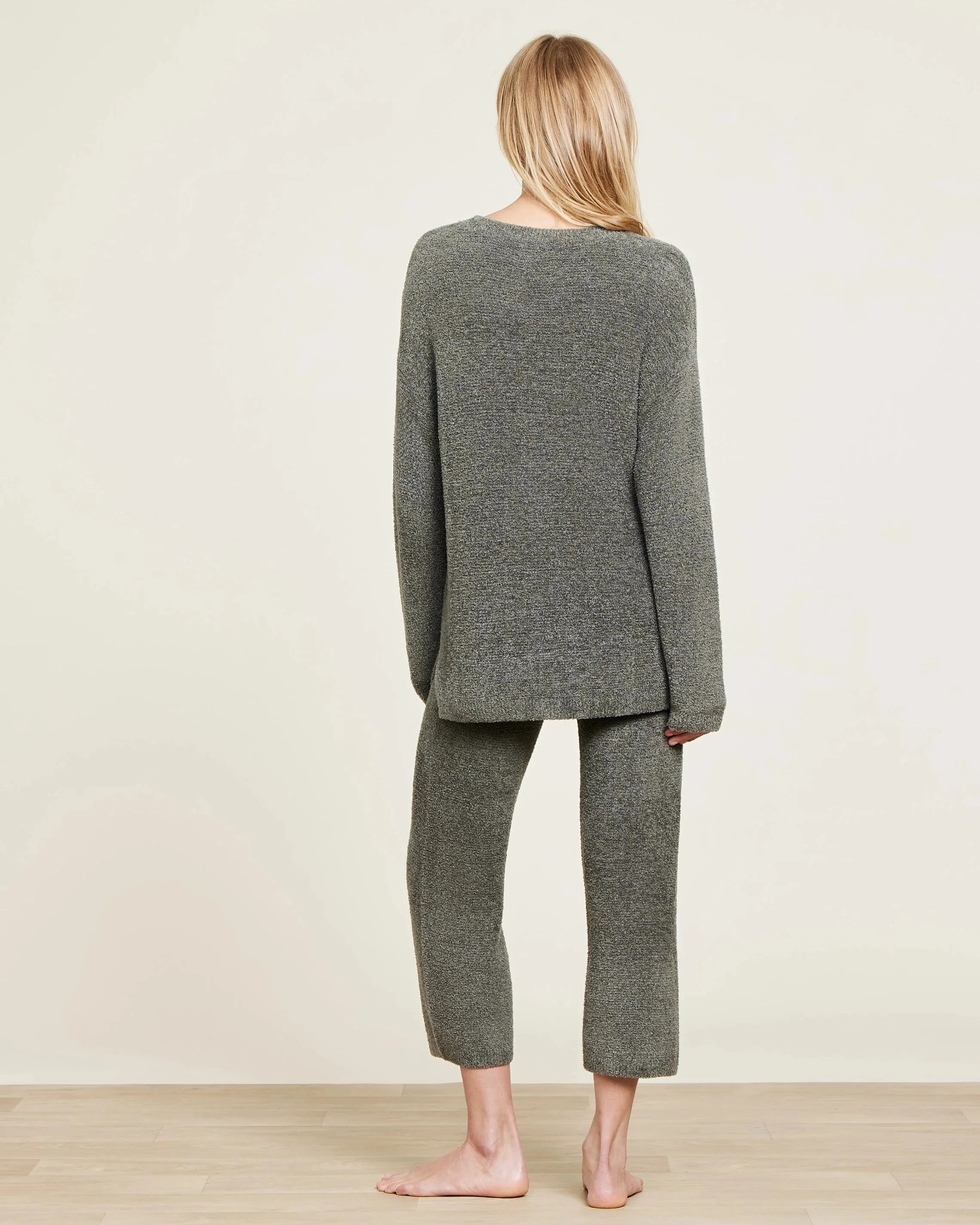 Barefoot Dreams CozyChic Ultra Lite Textured Pant in Olive Branch