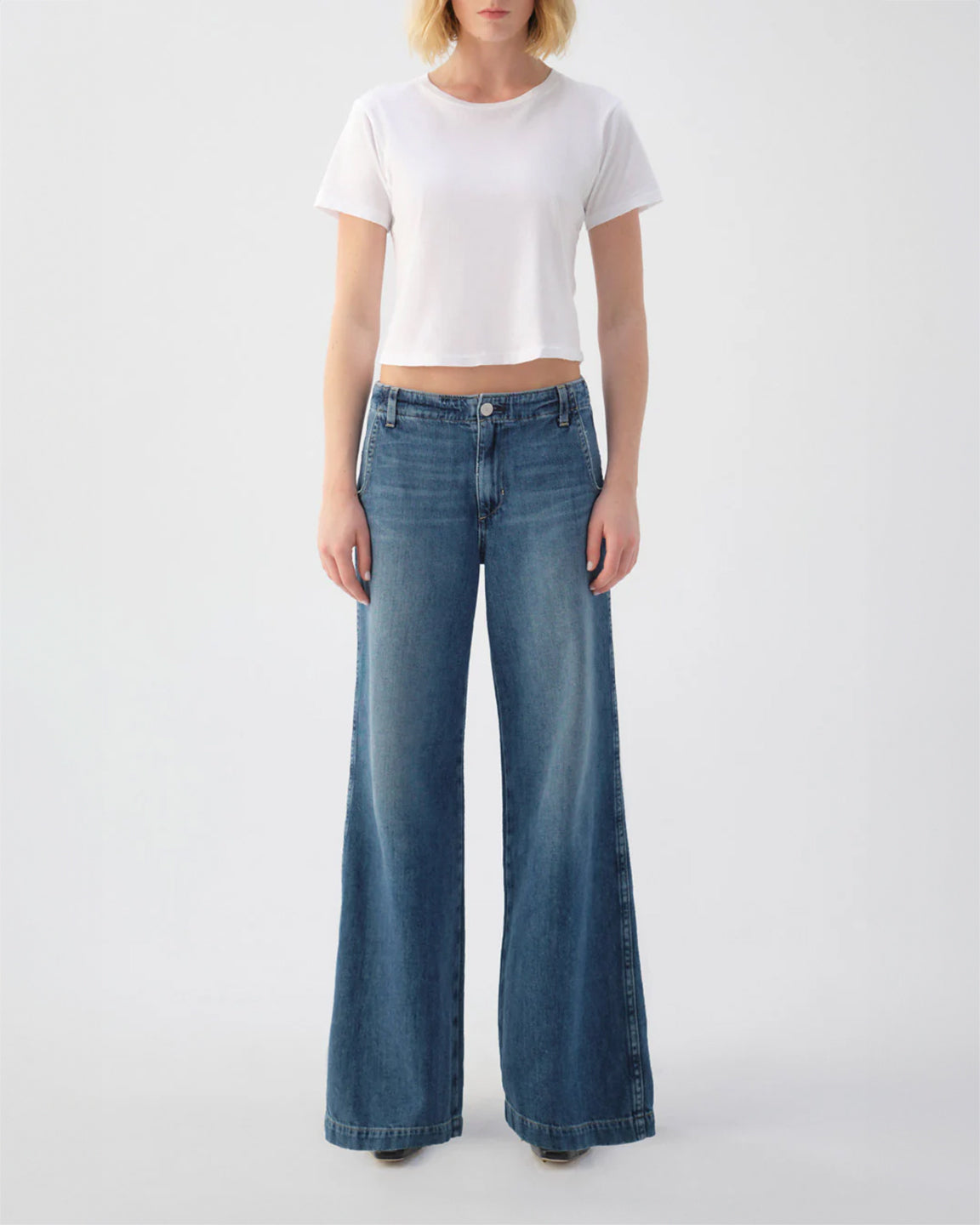 Amo Edith Wide Leg Trouser in Romance