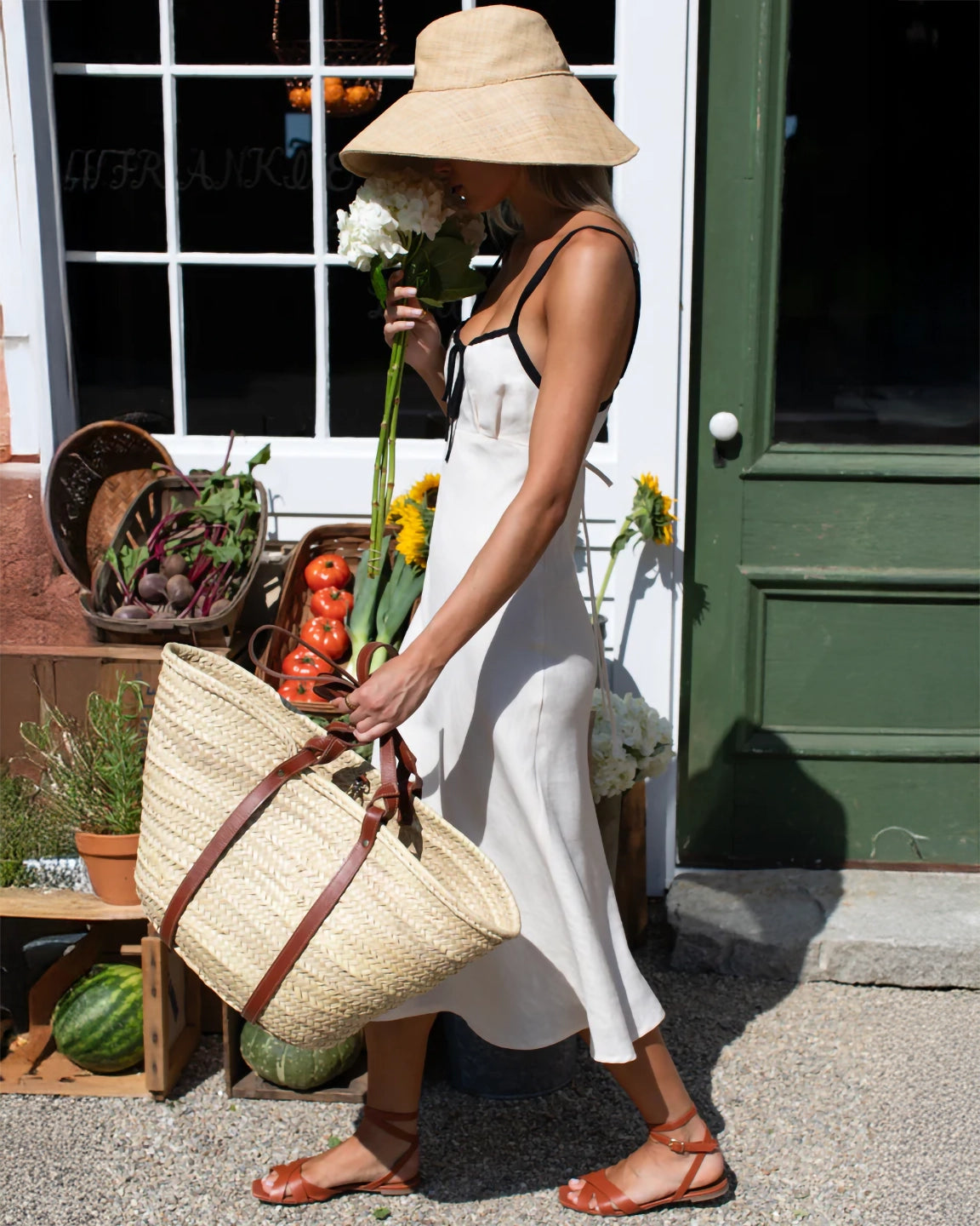 Emerson Fry Amy Bias Sundress in Arctic Wolf Colorblock