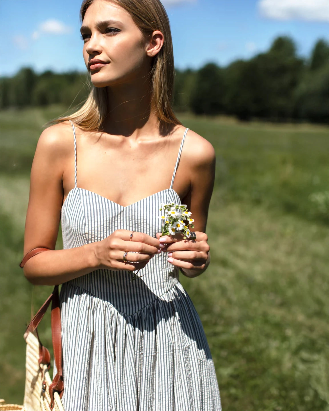 Emerson Fry Cotton Day Dress in Newburyport Stripe