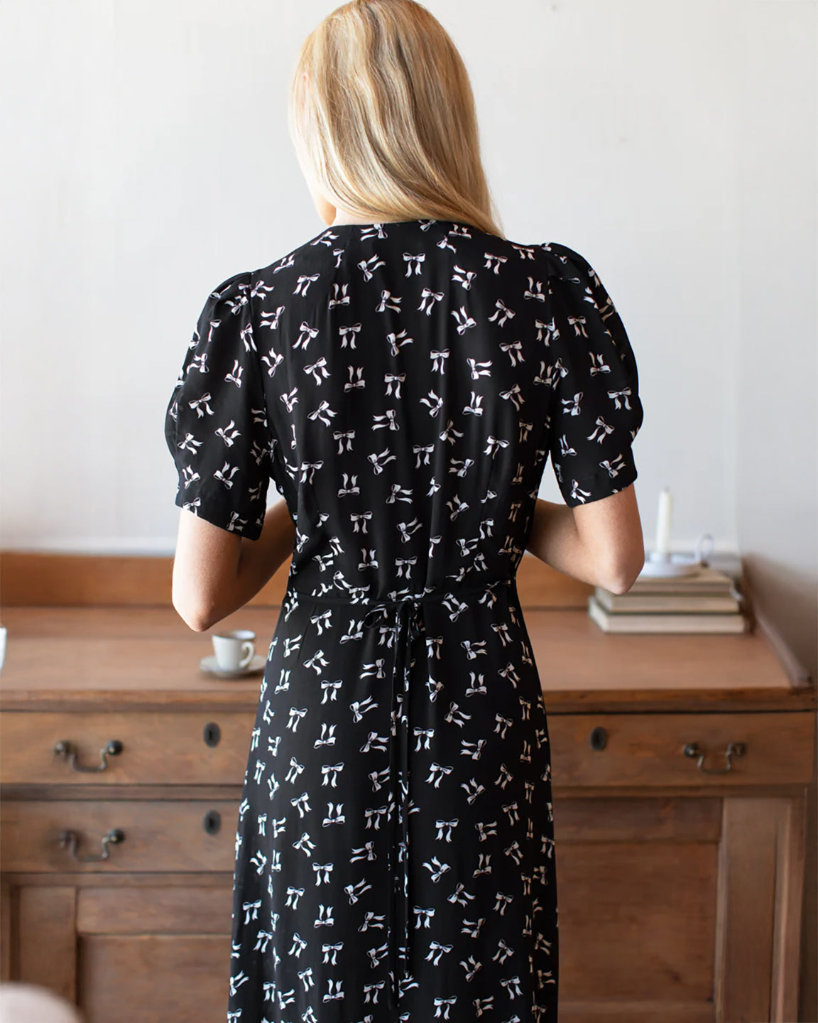 Emerson Fry Lucyia Antique Dress in Vintage Bows Tuxedo