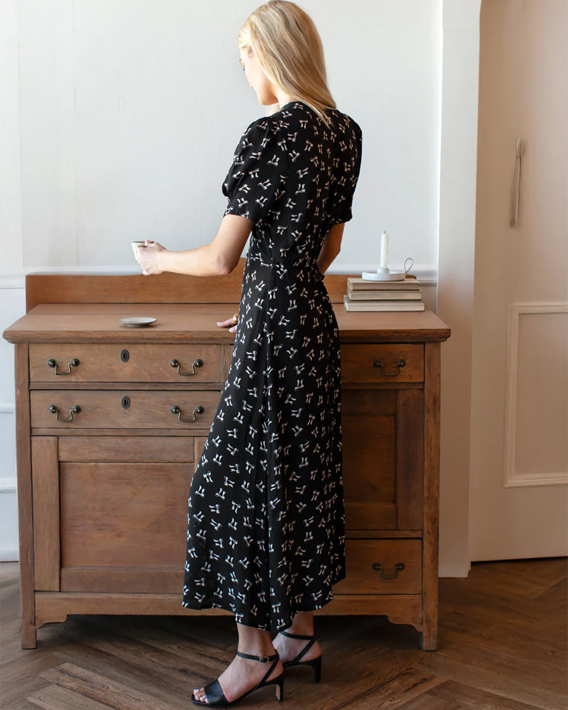Emerson Fry Lucyia Antique Dress in Vintage Bows Tuxedo